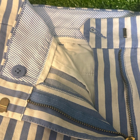 J. Crew Blue and White Striped Women Shorts - Picture 6 of 14